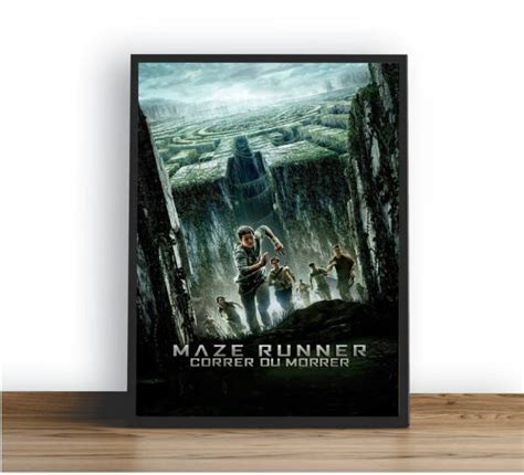 Quadro Decora Poste Maze Runner Correr Ou Morrer Retro MadeiraMadeira