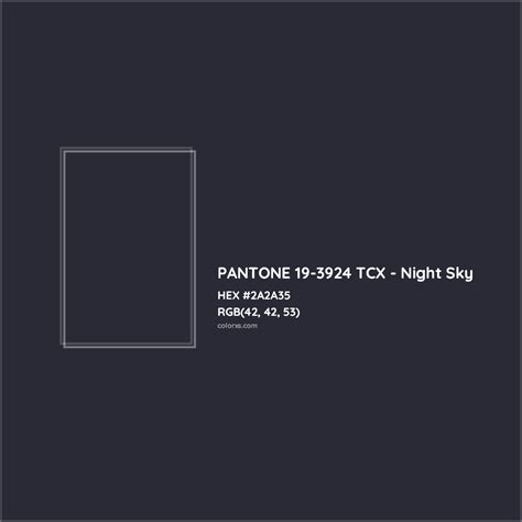 About Pantone 19 3924 Tcx Night Sky Color Color Codes Similar Colors And Paints