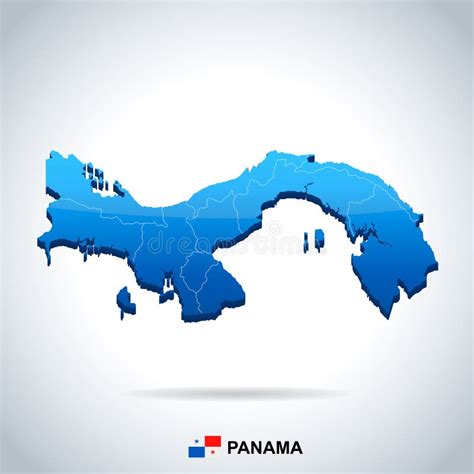 Panama Map Flag And Navigation Icons Detailed Vector Illustration