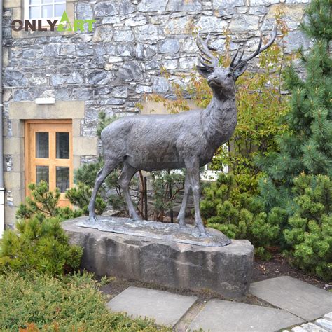 Large outdoor reindeer statues for christmas decorations OAD-23 | onlyart sculpture co.,ltd