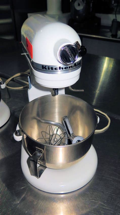 KitchenAid Professional HD White Commercial Mixer & Attachments - Oahu Auctions