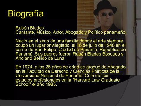 Ruben Blades Biografia | PPT