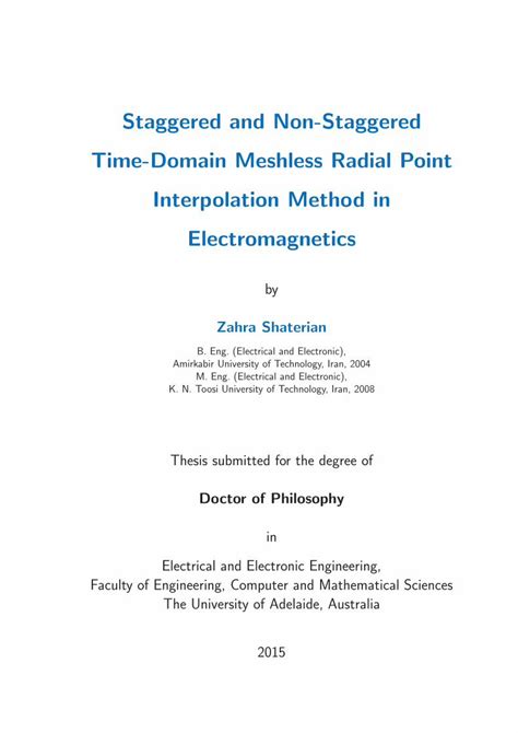 Pdf Staggered And Non Staggered Time Domain Meshless Radial Point