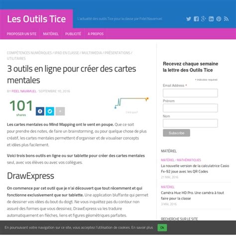 3 Outils En Ligne Pour Créer Des Cartes Mentales Les Outils Tice