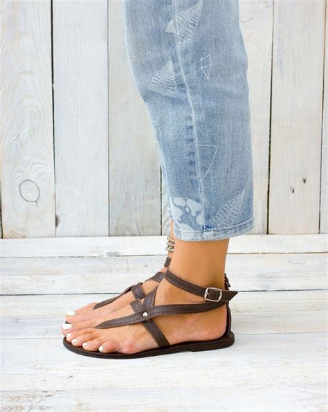 Paros Leather Sandals Greek Sandals Women S Sandals Chic Sandals