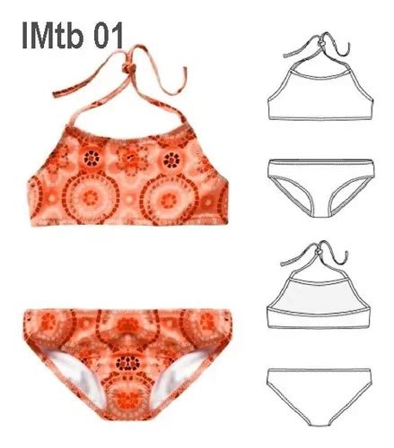 Molde Patr N Bikini Ni A Espalda Sin Abertura Tipo Peto Mercadolibre