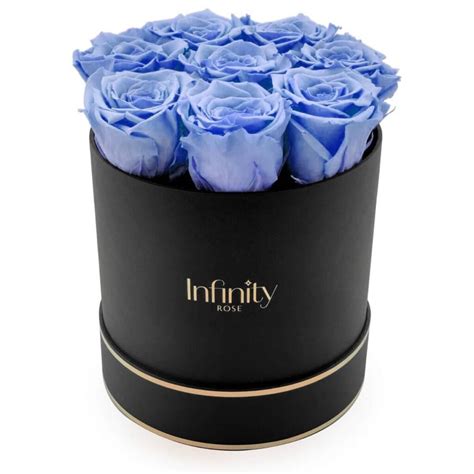 Niebieskie Wieczne R E Czarny Du Y Flower Box Infinity Rose