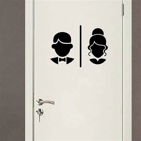 Stickers Men And Women Toilet Wc Sign Door Vinyl Wall Sticker Paper Home Decor Wall Decals House