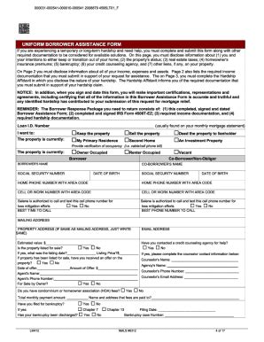 Fillable Online 230104 Borrower Assistance Form Fax Email Print