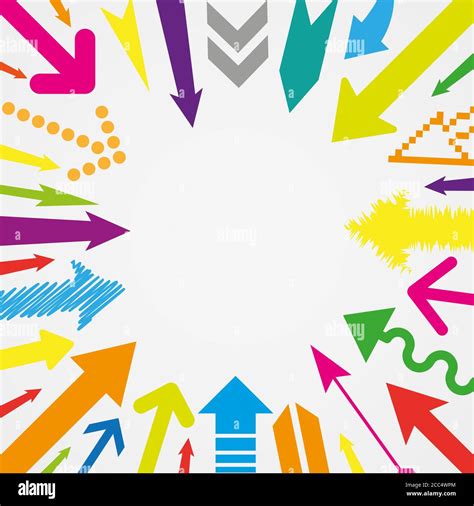 Simple Colorful Wallpaper Of Arrows Pointing At An Empty Space