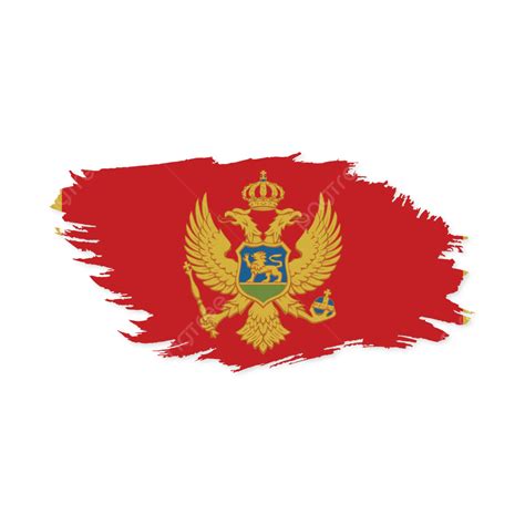 Montenegro National Flag Vector With Transparent Background Montenegro