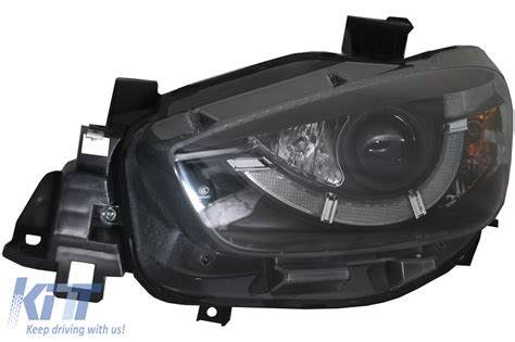 Led Drl Headlights Suitable For Mazda Cx Black Xenon