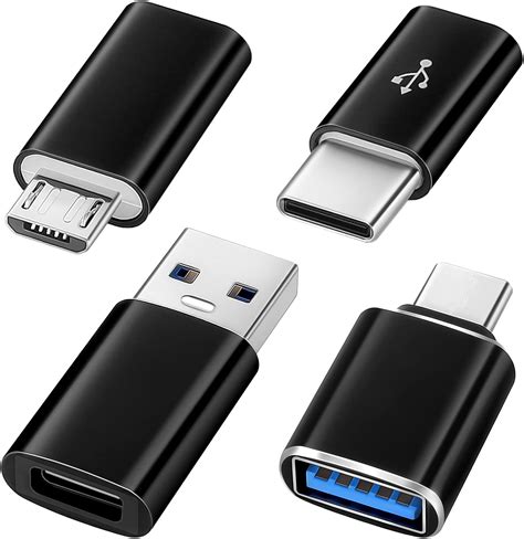 AXFEE USB C Adapter 4 Stück USB C zu USB 3 0 OTG Adapter Micro USB