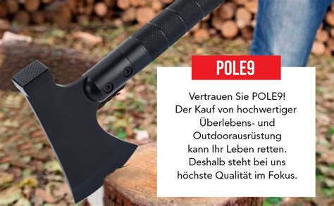 POLE9 Survival Axt 11-in-1 Multitool Axt - Outdoor Axt mit 11 ...