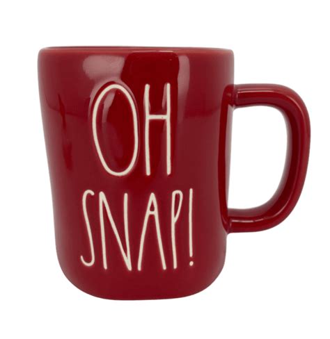 Rae Dunn Red Oh Snap Coffee Mug With Topper CanadaWide Liquidations