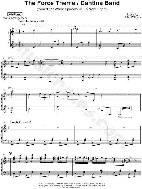 14++ Force theme piano sheet music information · Music Note Download