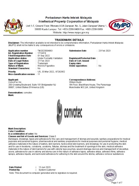 Convatec Trademark | PDF | Clinical Medicine | Medicine