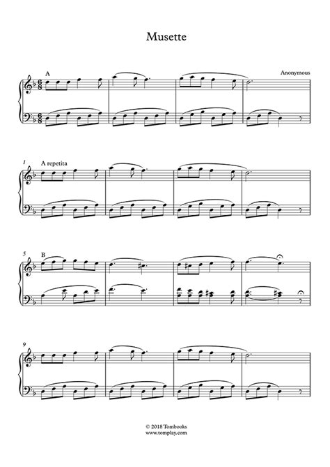 Musette (Traditional) - Piano Sheet Music