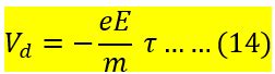 Drift Velocity- Definition, Formula, Examples