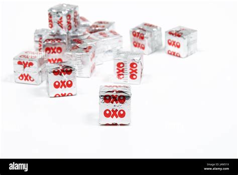 Oxo Stock Cubes In Their Distinctive Silver Foil Wrapper First