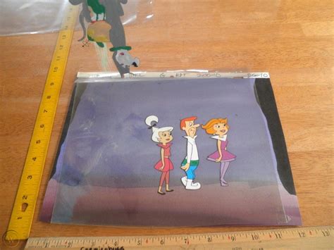 The Jetsons Hanna Barbera full cast animation 3 cel VINTAGE painted ...