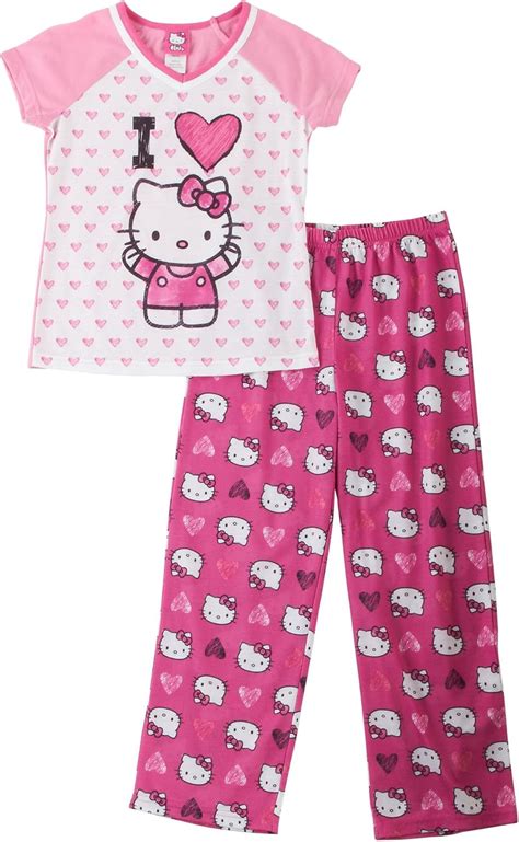 Hello Kitty I Heart Kitty Pink Pajamas 4 10 8 Pants