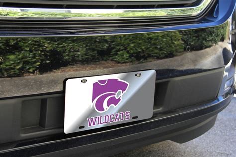 Kansas State Wildcats License Plate Silver 21260