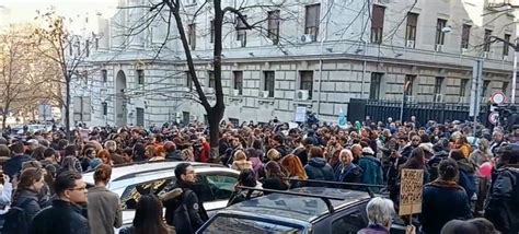 Serbian Protesters Set Up Road Block Over Alleged Vote Fraud Insider