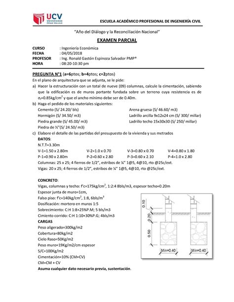 Parcial Economica Ingenier A Econ Mica Y Finanzas Ucv Studocu