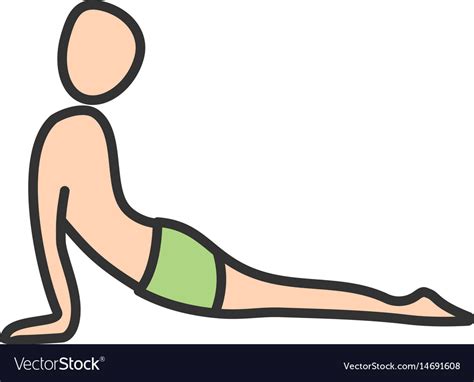 Upward facing dog pose Royalty Free Vector Image