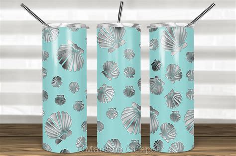 Sea Shell Skinny Tumbler Oz Graphic By Paperart Bymc Creative