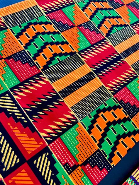 Sparkly Kente Table Runner Metallic African Print Table Etsy