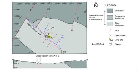 Geological Map Of The Shwetagun Gold Deposit Modi Taung Nankwe Gold