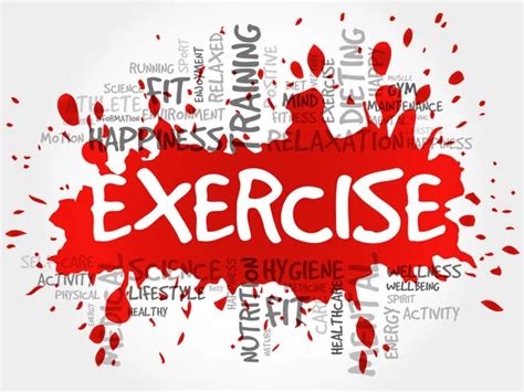 Exercise Cross Word Cloud Collage Stock Vector By ©dizanna 250628540