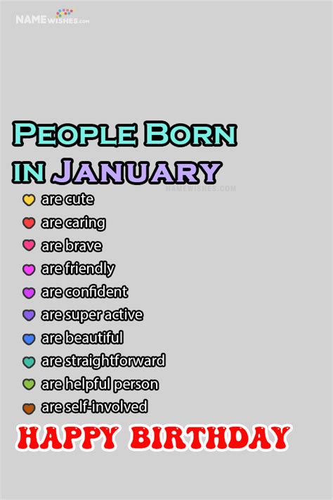 Qualities Of People Born In January Birthday Wish For Everyone