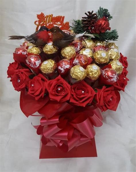 Christmas Ferrero Rocher Lindt Lindor Bouquet Etsy Flower Box