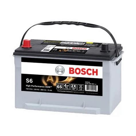 Bosch S6 AGM Car Battery, Capacity: 75ah, Rs 7350 /piece, Shree Ganesh ...