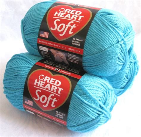 Red Heart Soft yarn TURQUOISE medium worsted weight by crochetgal