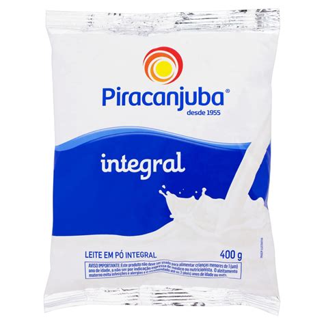 Leite em Pó Integral Piracanjuba Pacote 400g Super José