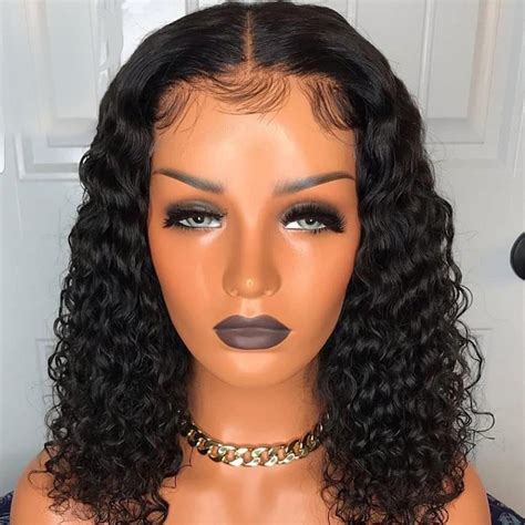 Deep Water Wave Bob Wig Human Hair Wigs X Lace Frontal Wig Etsy