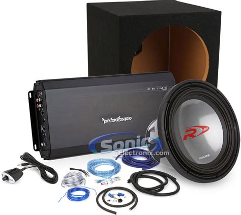 Bass Package Rockford Fosgate Alpine Sub 4 GA Kit Box