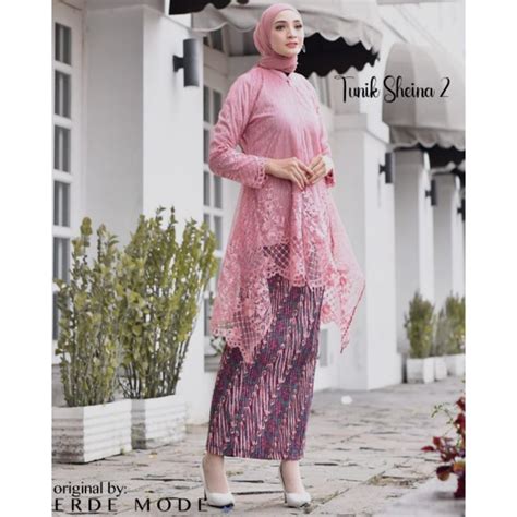 Jual One Set Tunik Mauri Modern Kebaya Wanita Lamaran Dan Kondangan