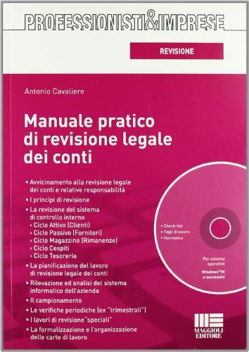 Manuale Pratico Di Revisione Legale Dei Conti Con Cd Rom By Unknown