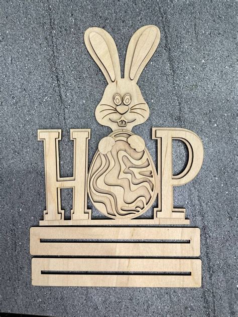 Hop Standing Bunny Shelf Sitter Svgbunny Laser Cut Filebunny Etsy