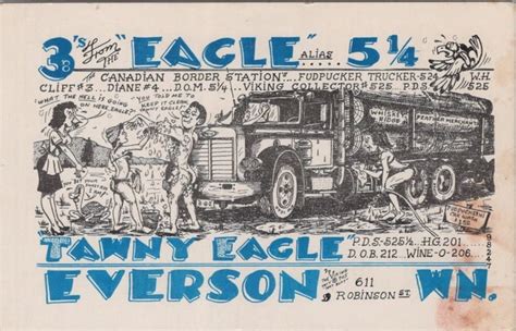 Cb Radio Qsl Postcard Sexy Nude Risque Comic S Everson Washington Picclick Ca