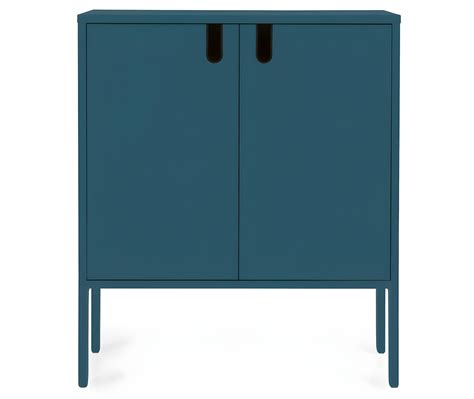 Uno Petit Buffet En Bois Portes L Cm Couleur Bleu Canard