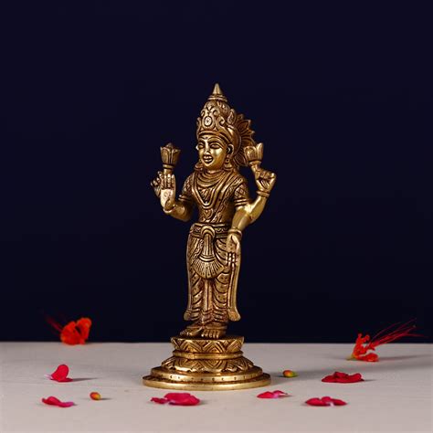 Buy This Brass Standing Laxmi Murti Height Inch Devsabha