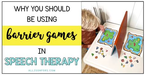 Why You Should Be Using Barrier Games In Speech Therapy