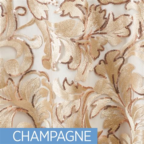 Champagne Sequin Fabric