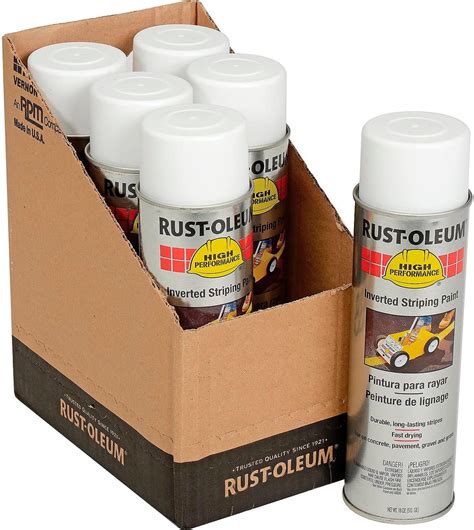 Rust Oleum System Inverted Striping Paint Aerosol White